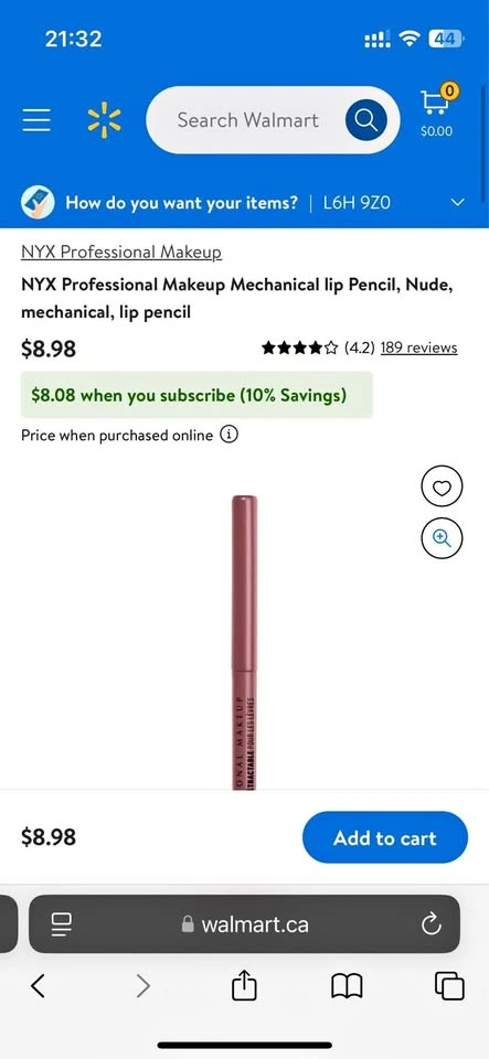 NYX Professional Makeup Mechanical lip Pencil, Nude Pink