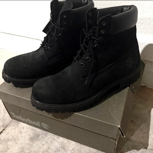 Timberland 6 Inch Premium Boots Black Nubuck Size 11 NWOB