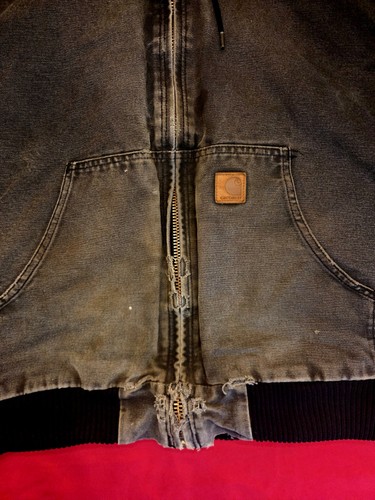 Carhartt Vintage Hooded Active Jacket Faded Black Size Large - photo 4