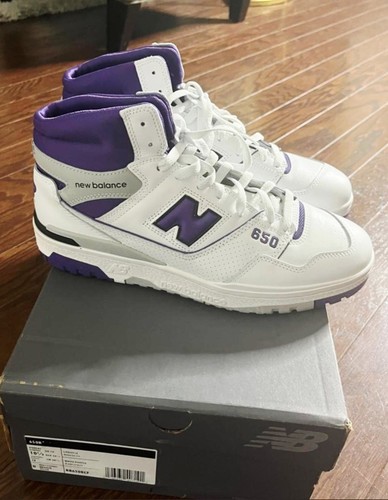 New Balance 650 High Top White/Purple Men Size 10.5 NWT - photo 3