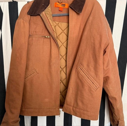 Corner Stone Men's Brown Duck Canvas Chore Jacket Large