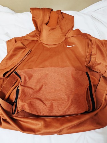 Nike Therma Short Sleeve Hoodie 2way Zip Men's Size XL Orange - photo 4