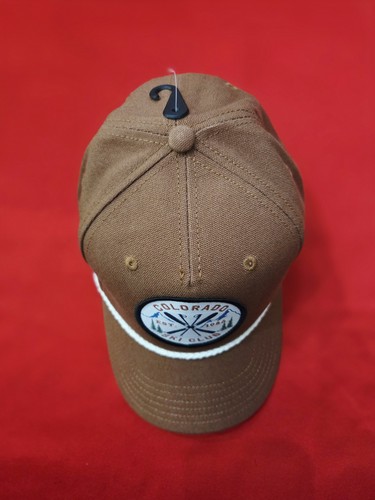 Colorado Ski Club Canvas Rope Brim Snapback Hat Brown New - photo 5