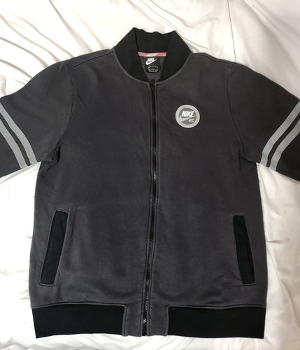 Nike NYC Track Jacket Full Zip Fleece Gray Size XL