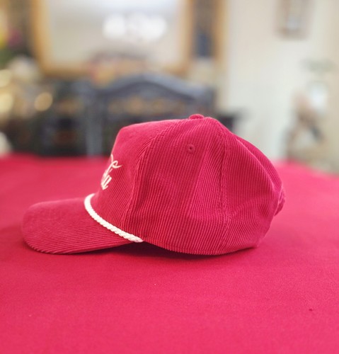 Coca-Cola Vintage Corduroy Snapback Hat Red White Rope NWT - photo 2