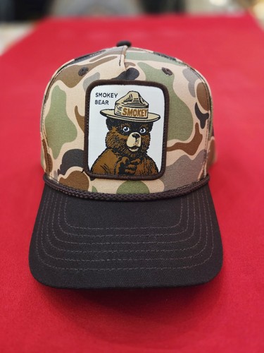 Mad Engine Smokey Bear Snapback Rope Hat New with Tags