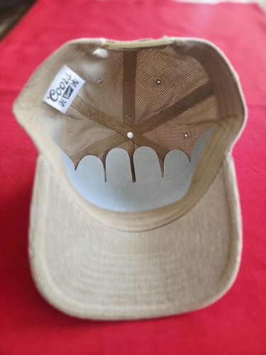 Coors Beer Logo Golden Colorado Mountains Beige Corduroy Hat - photo 5