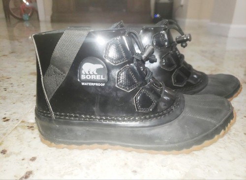 Sorel Duck Patent Leather Waterproof Women's Boots Size 6 Black - photo 4