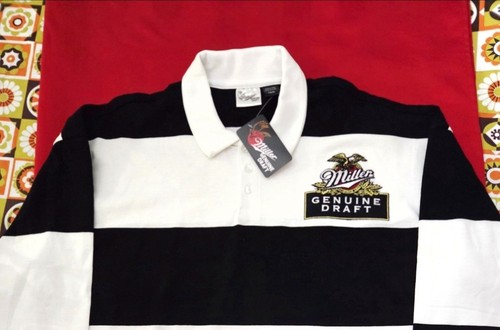 Embroidered Miller Genuine Draft Beer Polo Shirt Long Sleeve L - photo 2