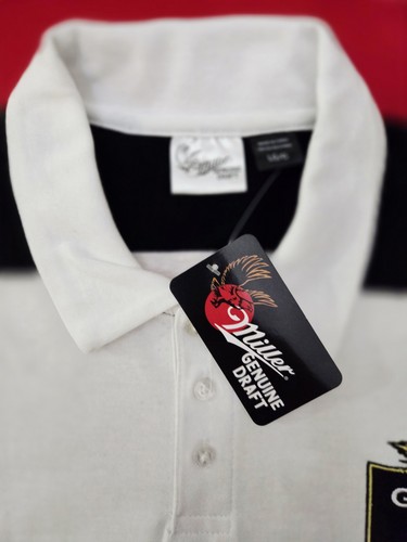 Embroidered Miller Genuine Draft Beer Polo Shirt Long Sleeve L - photo 4