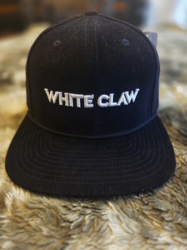 White Claw Hard Seltzer Black Corduroy Snapback Hat