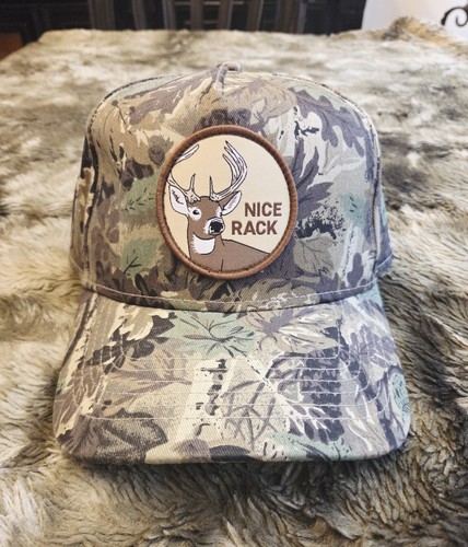NICE RACK CAMO DEER SNAPBACK CAP ADULT HAT OSFM
