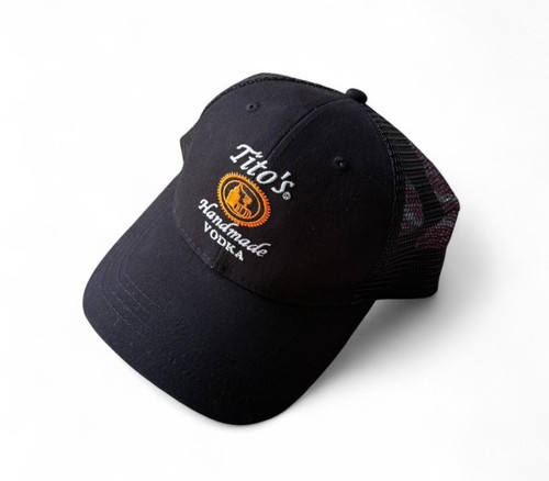 Tito’s Handmade Vodka Trucker Hat Black Mesh Snapback Cap