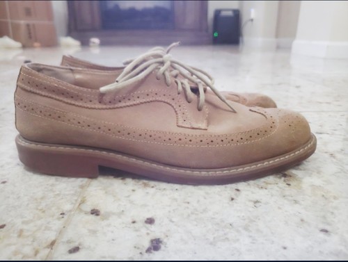 G.H Bass Shoes Men's Size 9M Tan Suede Oxford Lace Up