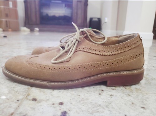 G.H Bass Shoes Men's Size 9M Tan Suede Oxford Lace Up - photo 2