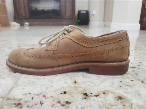 G.H Bass Shoes Men's Size 9M Tan Suede Oxford Lace Up - photo 3