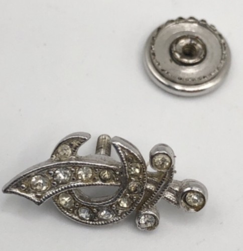 Shriners Masonic Lapel Hat Tie Pin Sterling Silver - photo 2