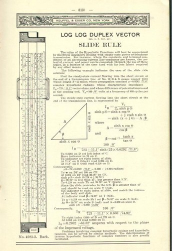 K&E Keuffel Esser No. 4083-3 Slide Rule With Case - photo 3