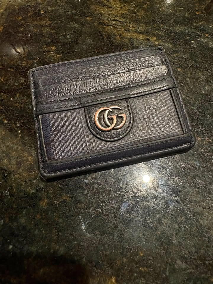 Blue Leather Gucci Cardholder