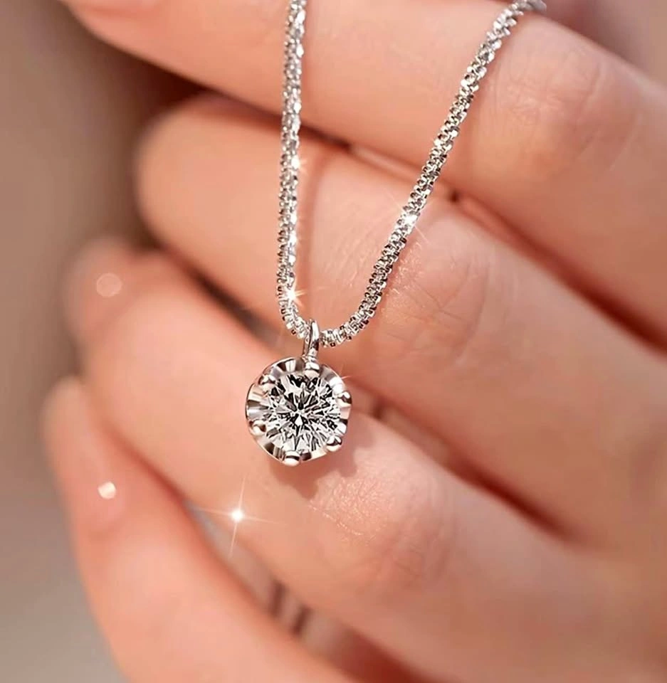 1CT Certified Moissanite Necklace | 925 Sterling Silver