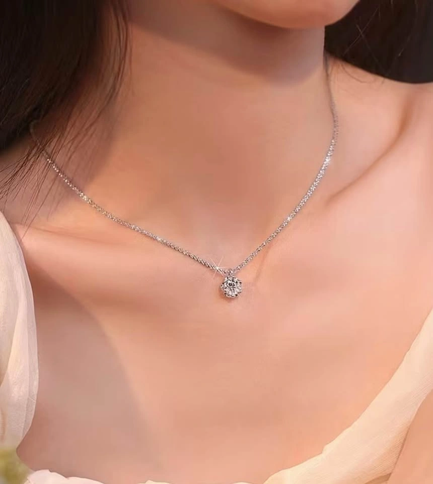 1CT Certified Moissanite Necklace | 925 Sterling Silver - photo 4