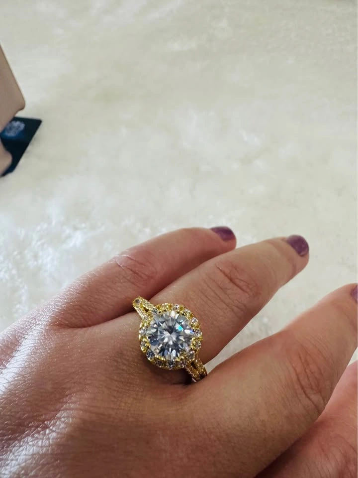 2CT Certified Moissanite Ring - Promise, Engagement, Wedding - photo 4