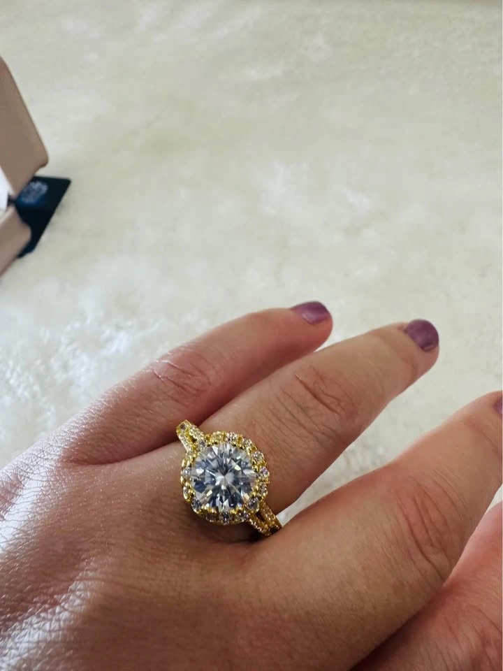 2CT Certified Moissanite Ring - Promise, Engagement, Wedding - photo 5