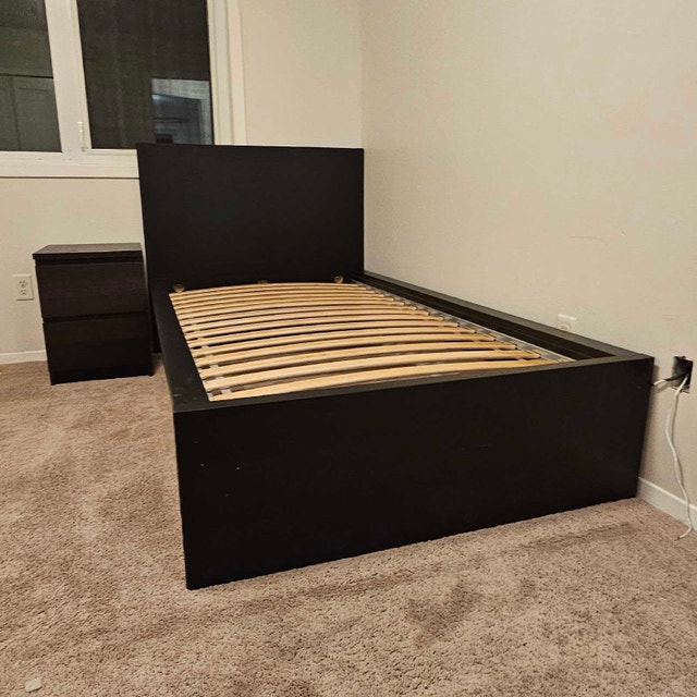 Delivery Available: Twin Size bed frame and Matching nightstand