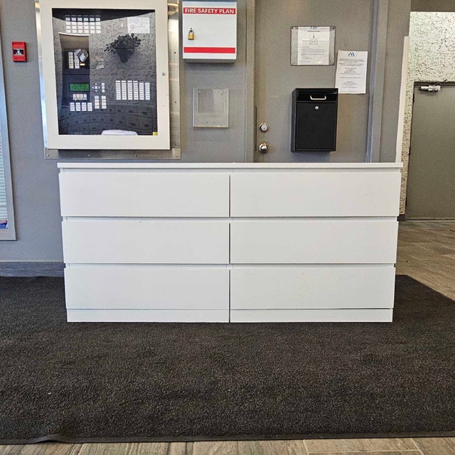 Delivery Available: White Malm Dresser