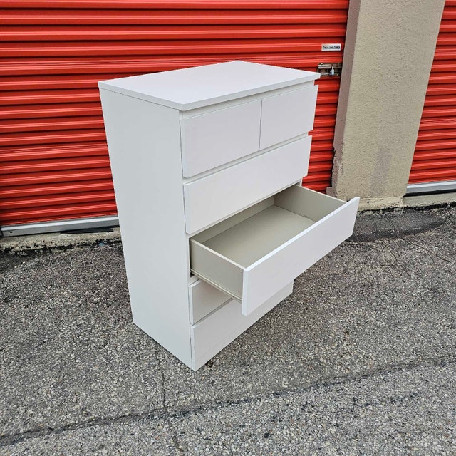 Delivery Available: White Malm 6 Drawer Dresser - photo 4