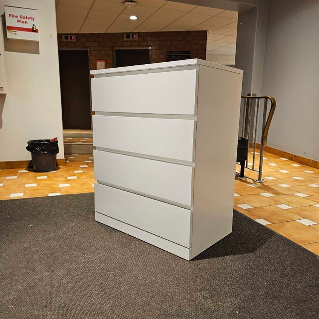 Delivery Available: White Malm Dresser