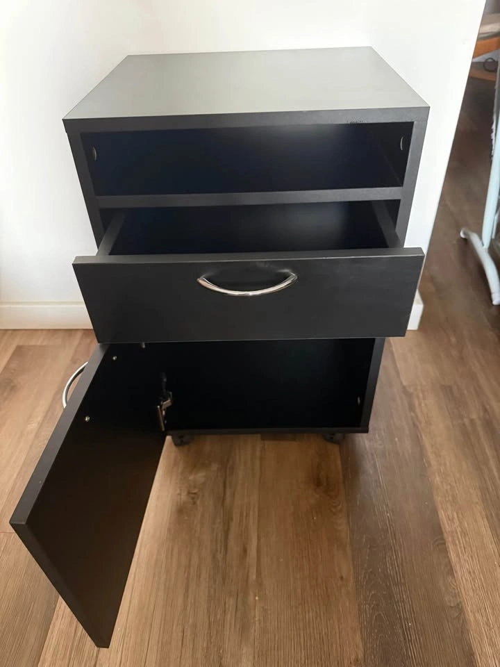 Black Rolling File Cabinet – Excellent Condition - photo 2
