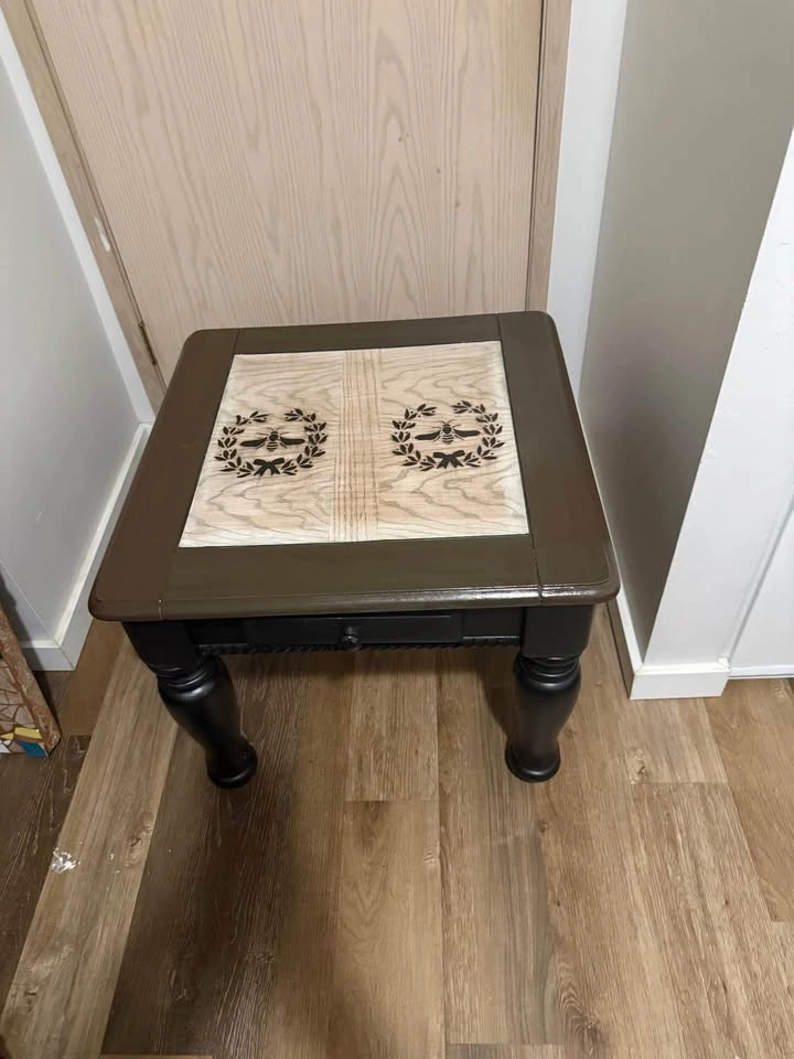 Square Side Table with Drawer - photo 2
