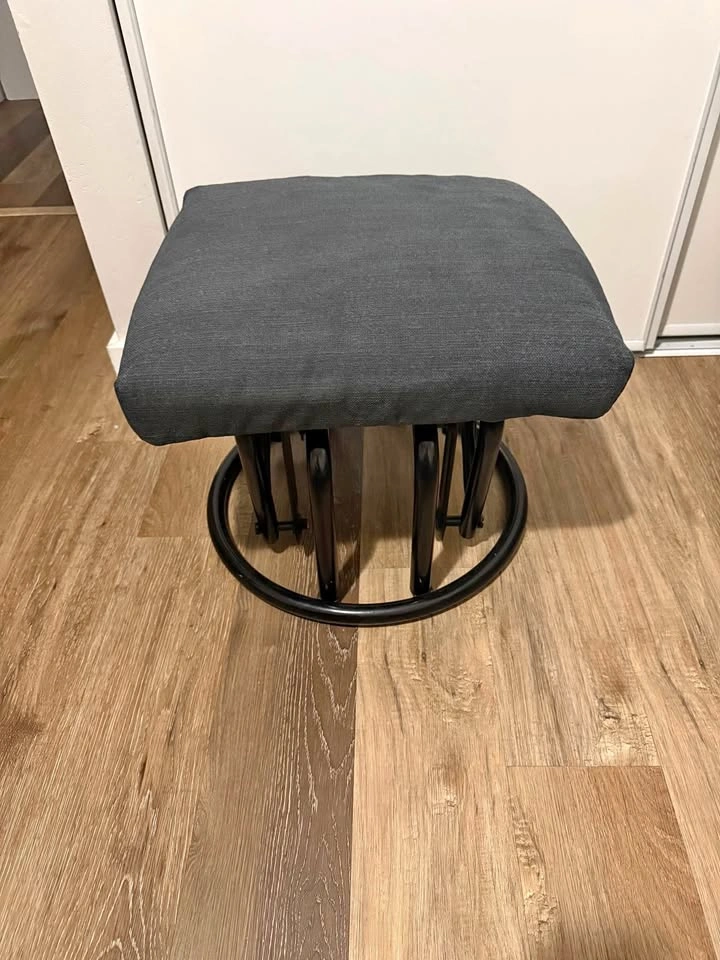 Glider Rocking Footrest / Ottoman with Metal Base