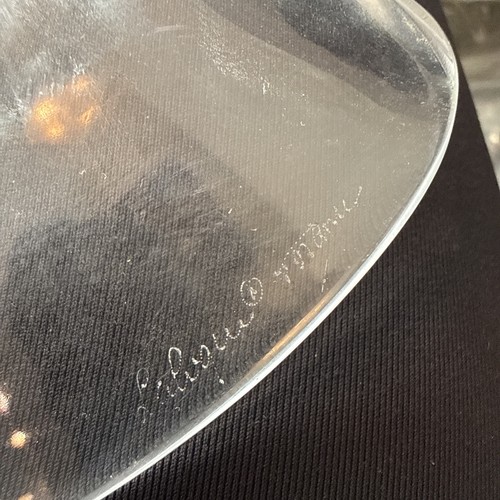 Lalique Balmoral Crystal Crescent Plate France - photo 3