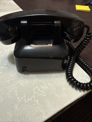 Vintage Bell System Black Rotary Dial Desk Telephone - photo 2