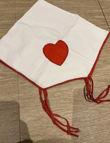 Vintage Card Tablecloth With Ties-black/cream/red-28” - photo 4
