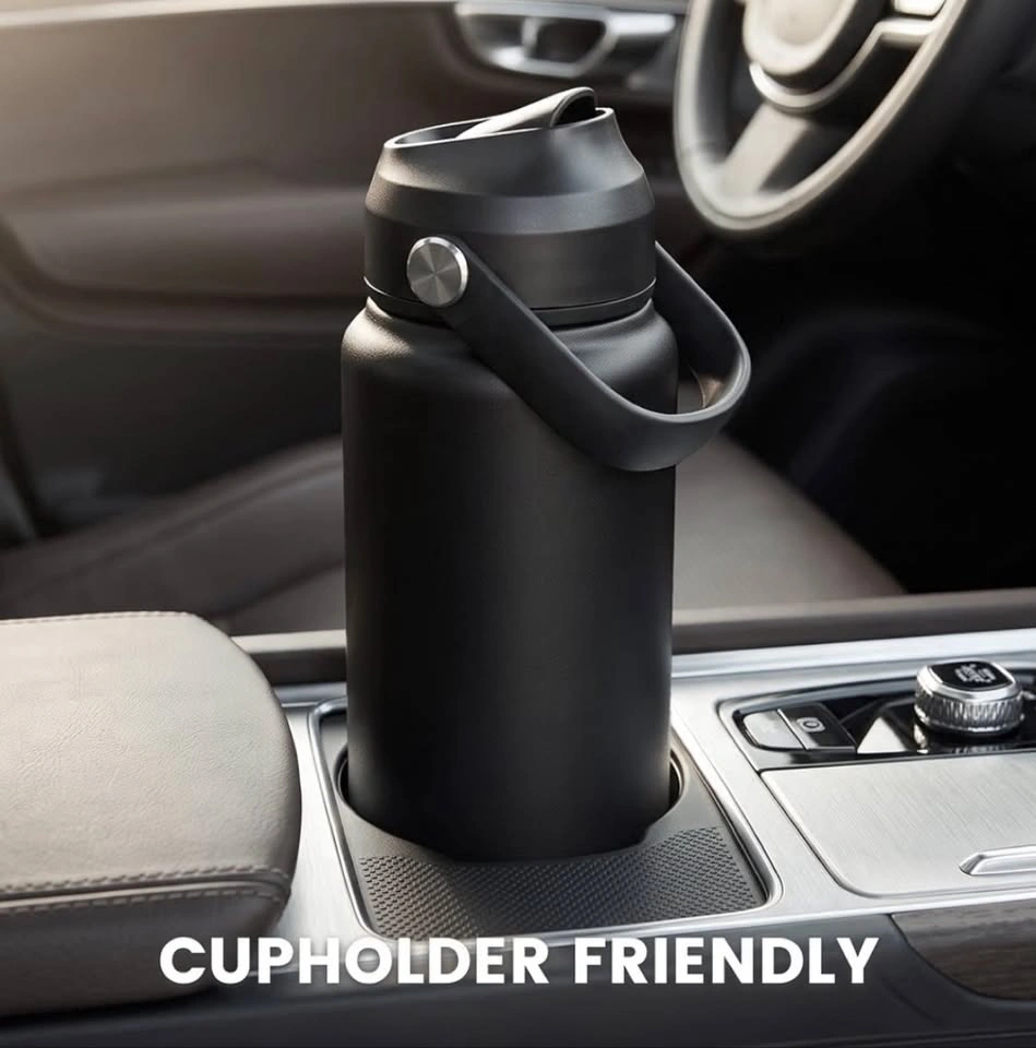 18oz Insulated Water Bottle with Straw Lid - Set of 2, Black - photo 4