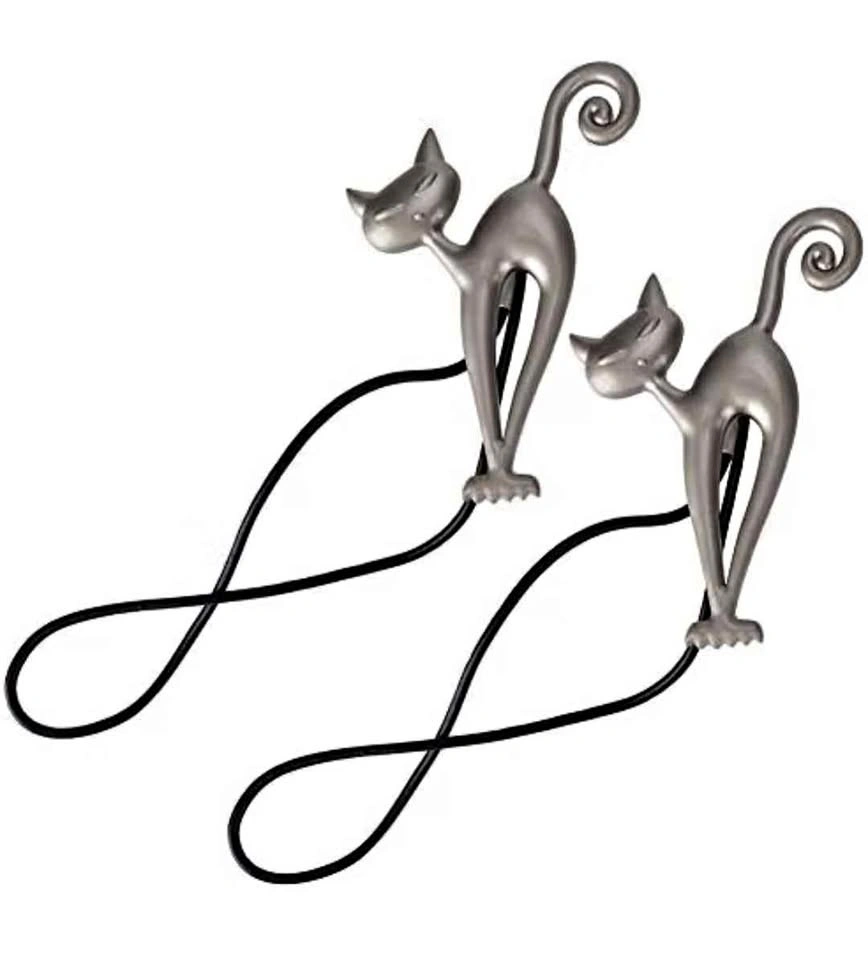 Magnetic Cat Curtain Tie-Backs - Set of 2
