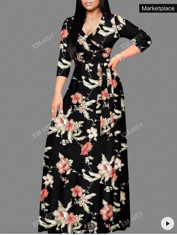 Vestido estampado talla 12 (XL) usado buen estado - photo 3