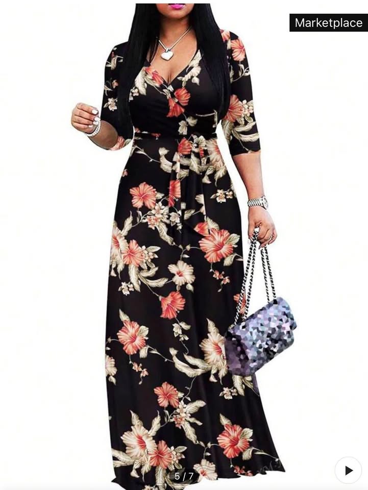 Vestido estampado talla 12 (XL) usado buen estado - photo 5
