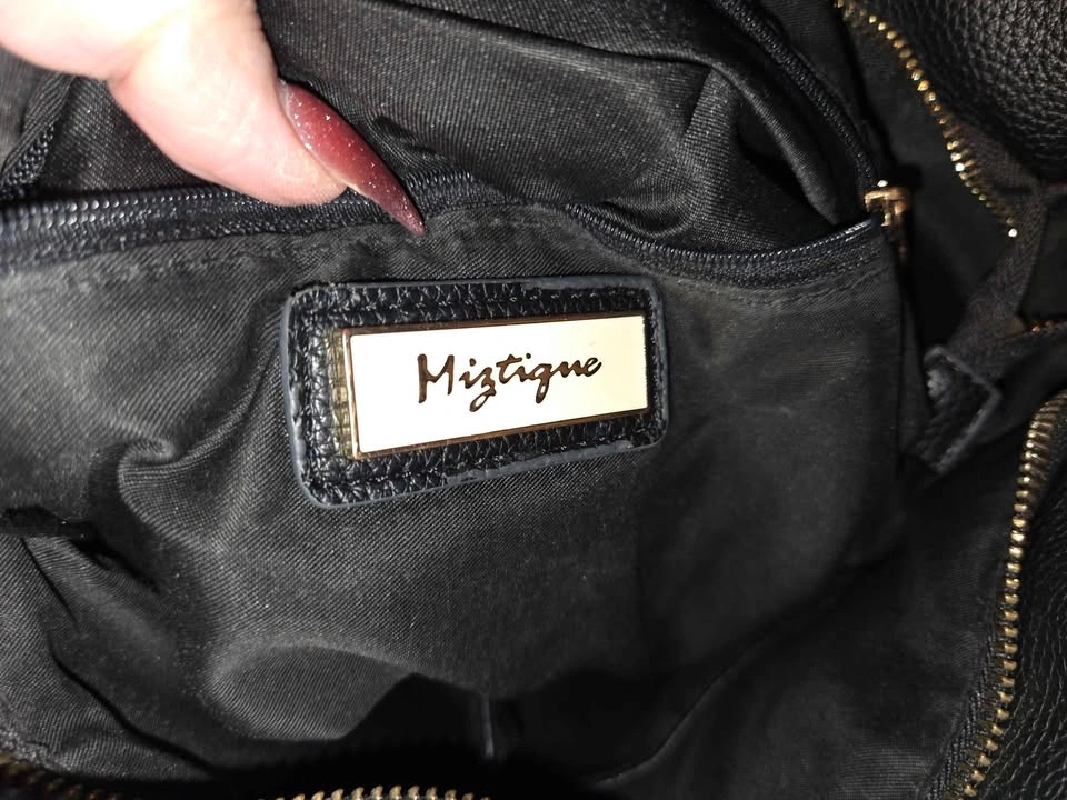 Miztique Black Pebbled Faux Leather Hobo Bag - photo 2