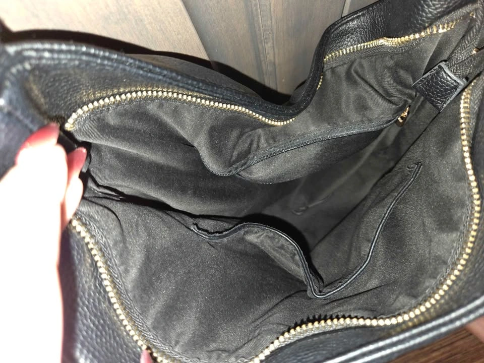 Miztique Black Pebbled Faux Leather Hobo Bag - photo 3