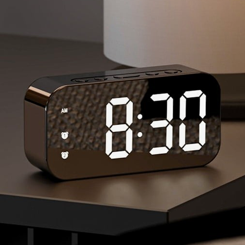 Black LED Digital Standard Alarm Clock Large Display