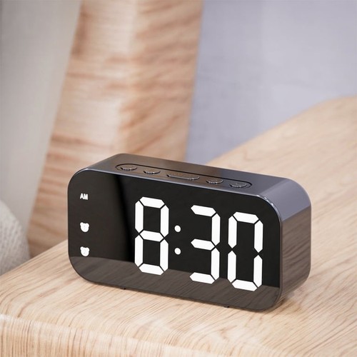 Black LED Digital Standard Alarm Clock Large Display - photo 3