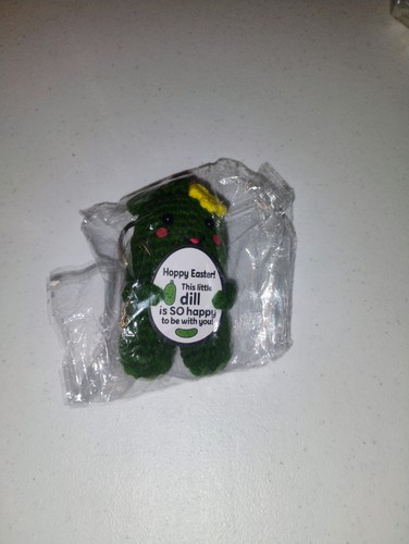 Emotional Support Pickle Handmade Crochet Doll