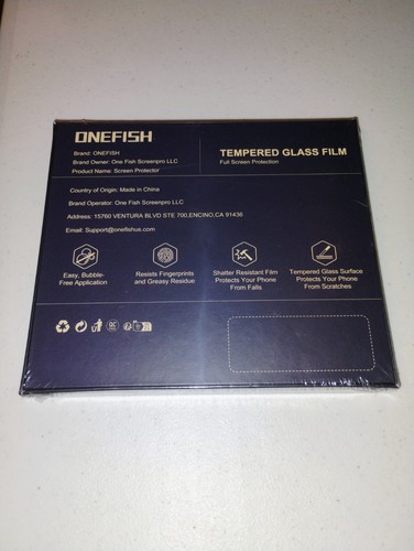 ONEFISH Black Tempered Glass Screen Protector - photo 2