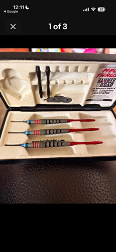 Bottelsen Mega Thrust Hammer Head Steel Tip Darts with Case