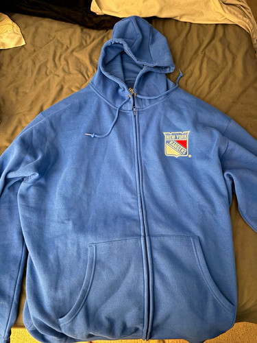 Blue 84 New York Rangers NHL Hockey Full Zip Hoodie, 2XL