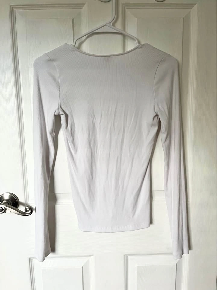 Aritzia Wilfred Ribbed V-Neck Cardigan - Size Small - photo 2